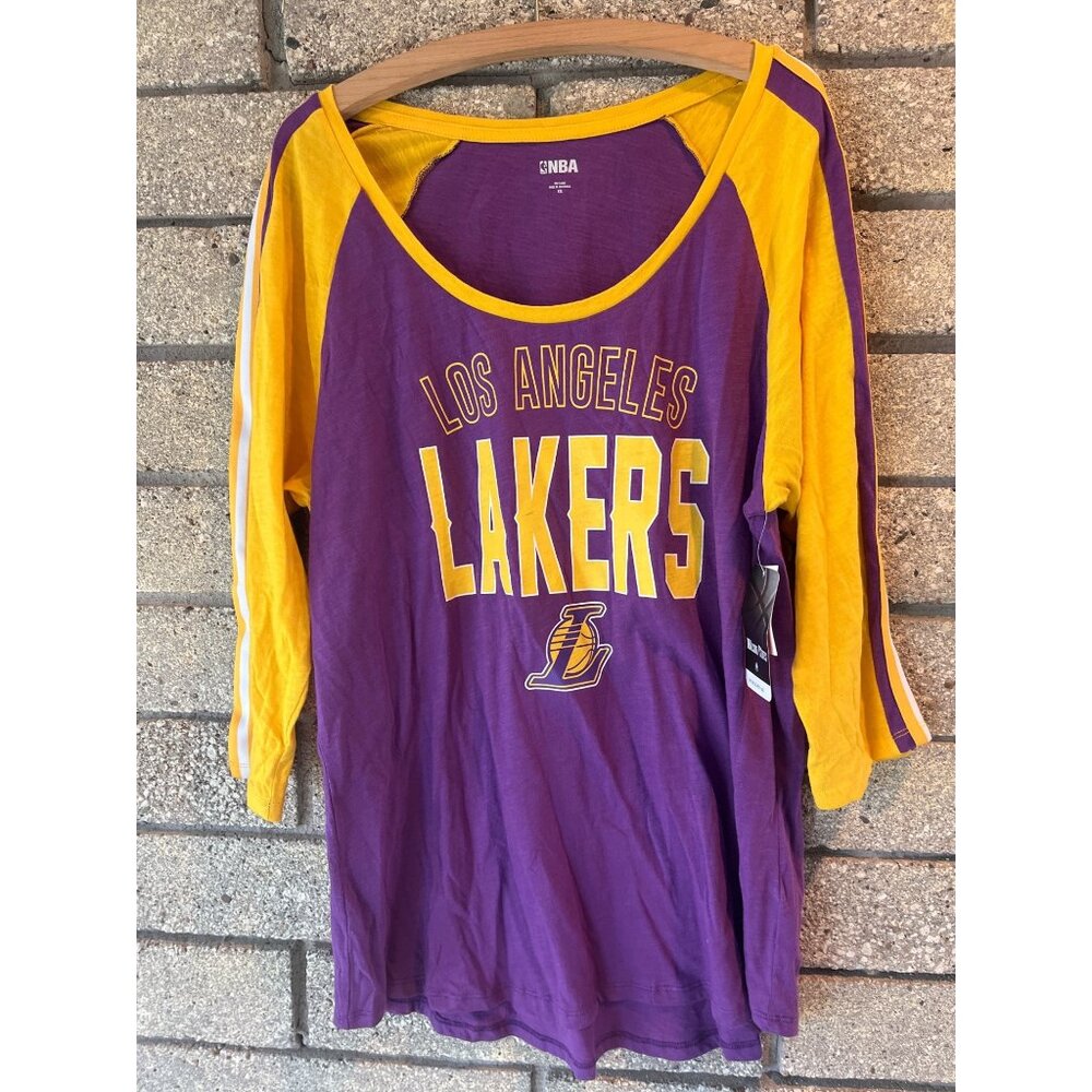 Los Angeles Lakers Purple & Gold Long-Sleeve Shirt XXL By NBA